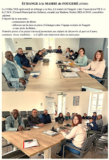 réunion à la mairie de Fougeré (85)